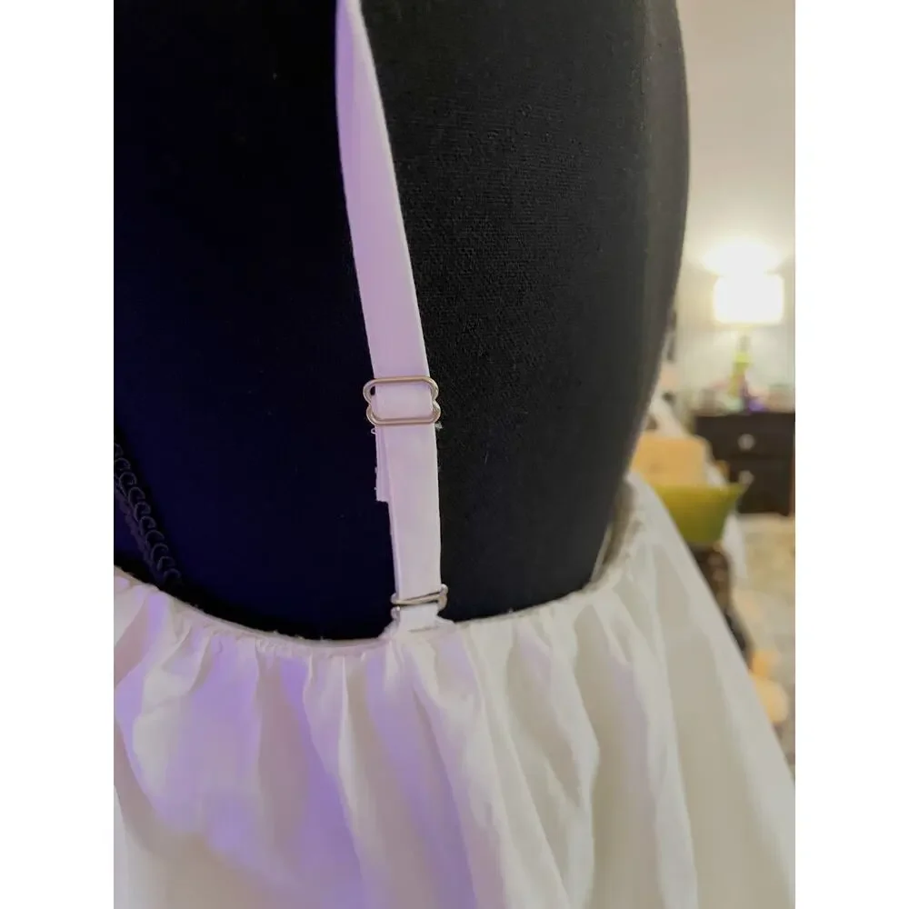 Scoop White Bubble Hem Cami Tank Top Adjustable Straps Size L 12/14 - Picture 4 of 6